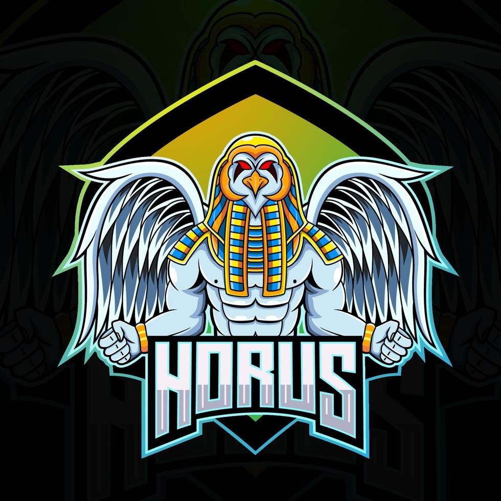 horus esport mascotte logo ontwerp vector