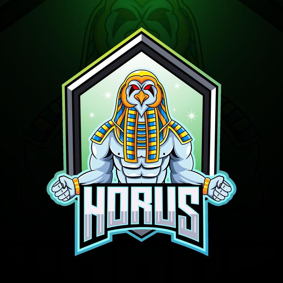 horus esport mascotte logo ontwerp vector