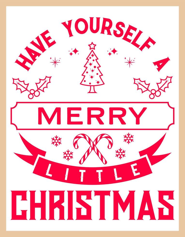 vrolijk weinig Kerstmis wijnoogst retro typografie etiketten badges vector ontwerp geïsoleerd Aan wit achtergrond. winter vakantie wijnoogst ornamenten, citaten, tekens, label, post- label, poststempel