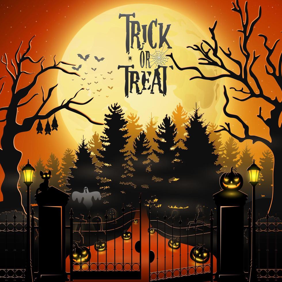 tekenfilm halloween achtergrond vector