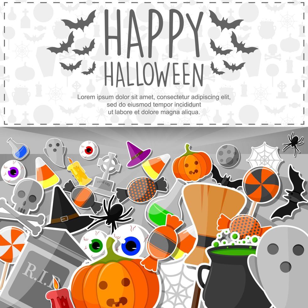 tekenfilm halloween achtergrond vector