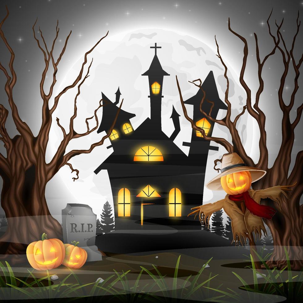 tekenfilm halloween achtergrond vector