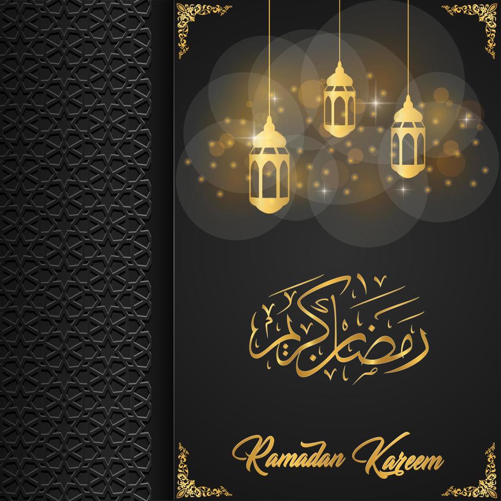 Ramadan kareem moskee koepel met Arabisch patroon vector