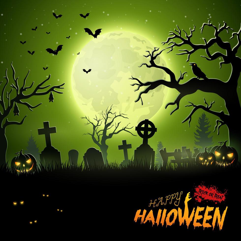 tekenfilm halloween achtergrond vector