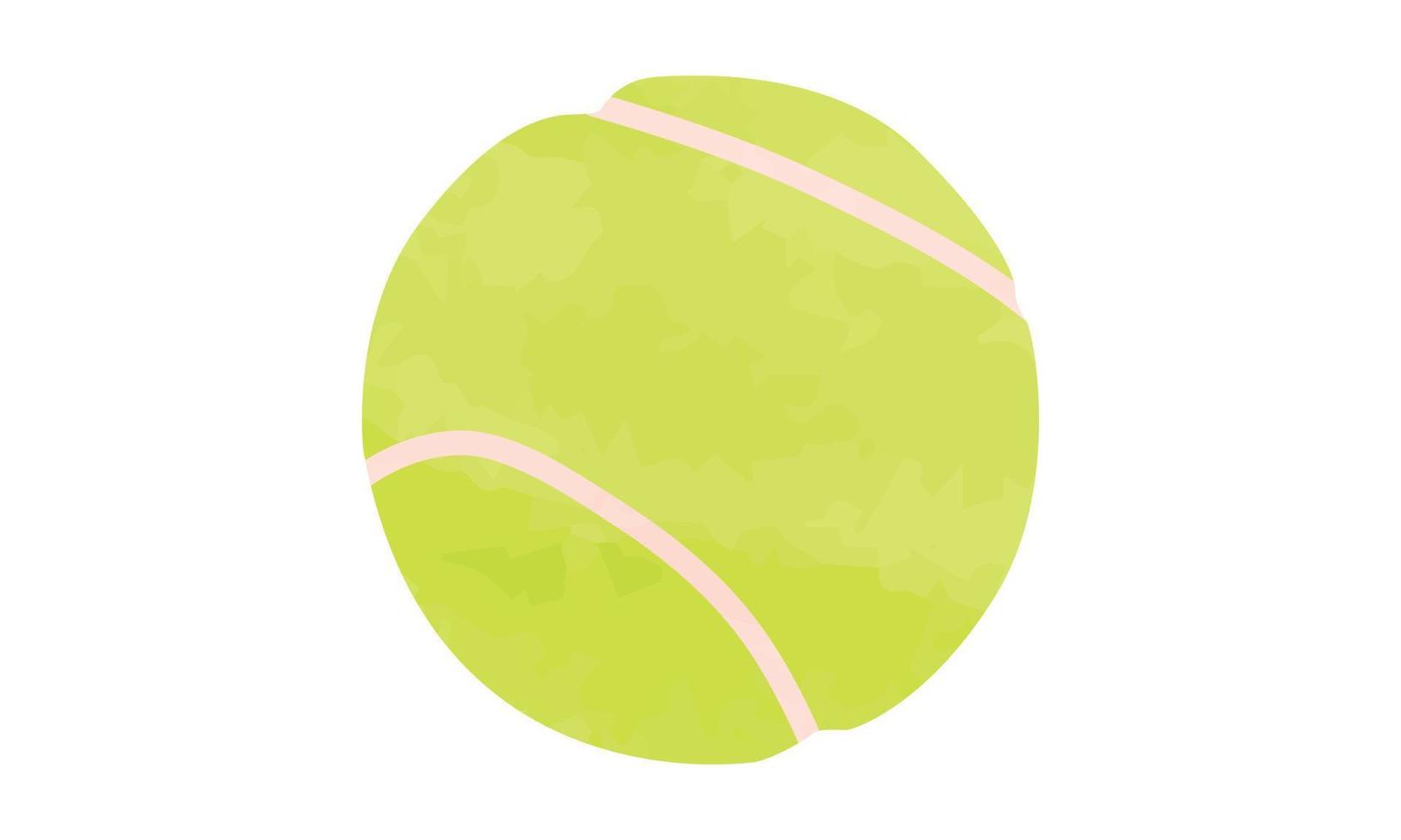 tennis bal waterverf stijl vector illustratie geïsoleerd Aan wit achtergrond. gemakkelijk tennis bal clip art. tennis bal tekenfilm stijl hand- getrokken. minimalistische tennis bal tekening icoon. detailopname visie