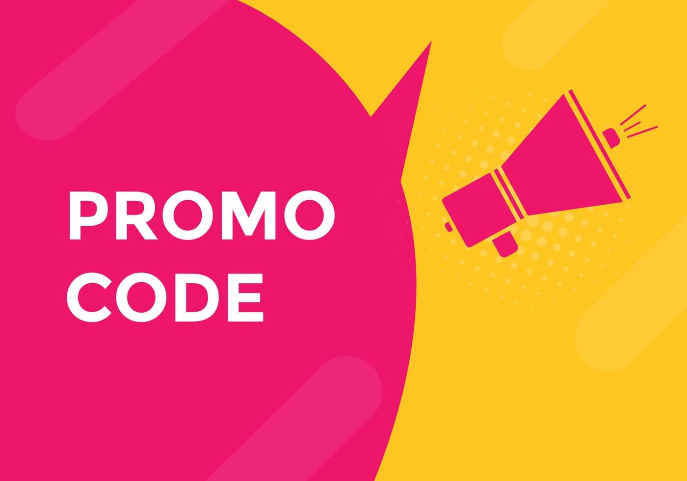 promo code knop. promo code toespraak bubbel. promo code tekst web sjabloon. vector illustratie.