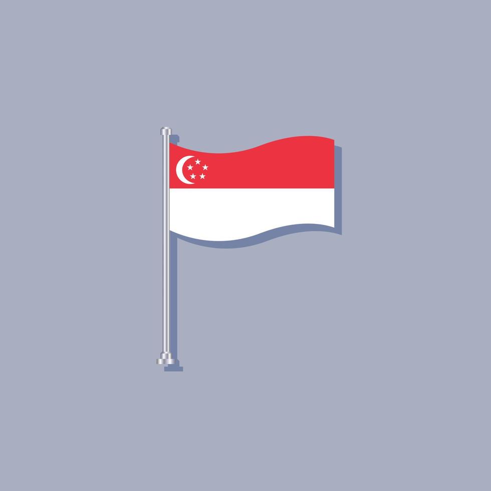 illustratie van Singapore vlag sjabloon vector