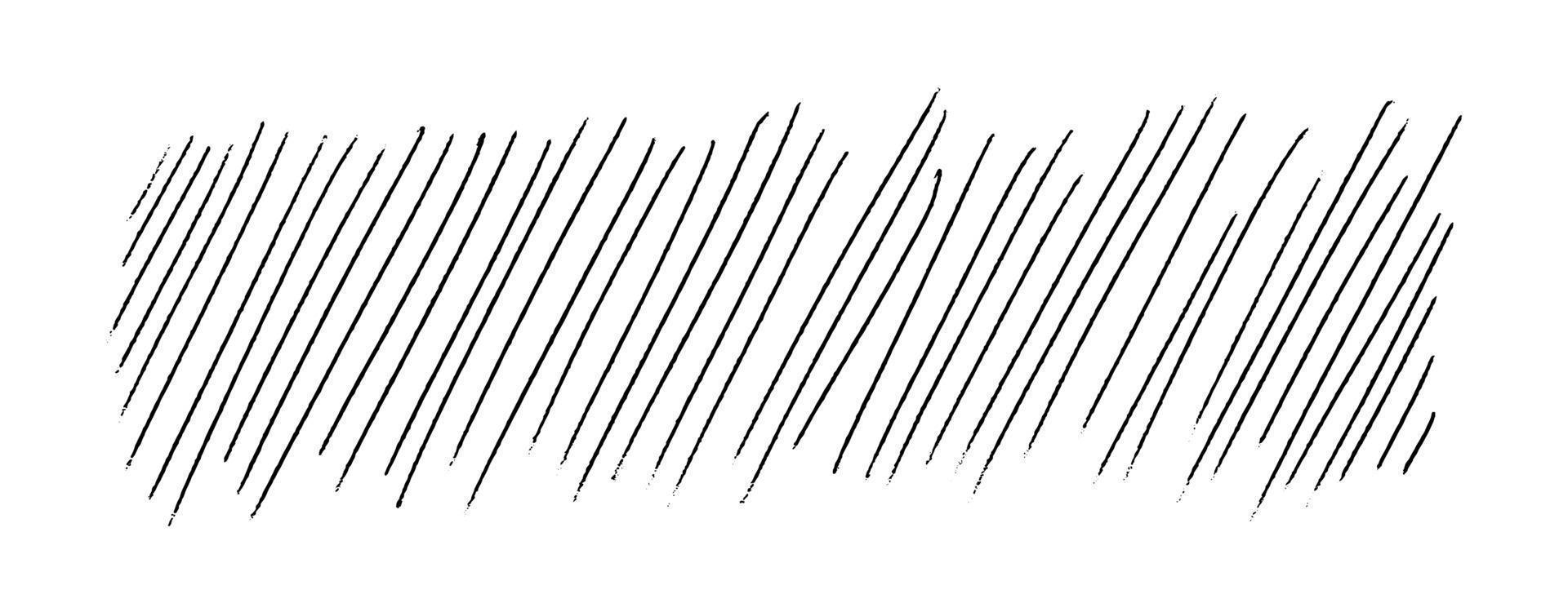 diagonaal lijnen. hand getekend glad tekening slagen. horizontaal achtergrond structuur geïsoleerd Aan wit. vector