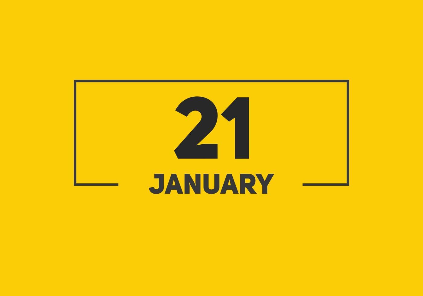 januari 21 kalender herinnering. 21e januari dagelijks kalender icoon sjabloon. kalender 21e januari icoon ontwerp sjabloon. vector illustratie