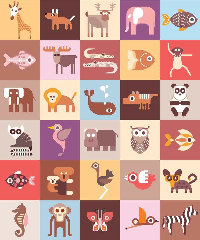 dierentuin dieren vector illustratie