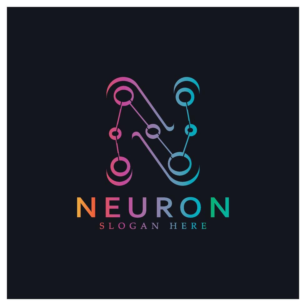 neuron logo of zenuwcel logo ontwerp, molecuul logo illustratie sjabloon icoon met vector concept