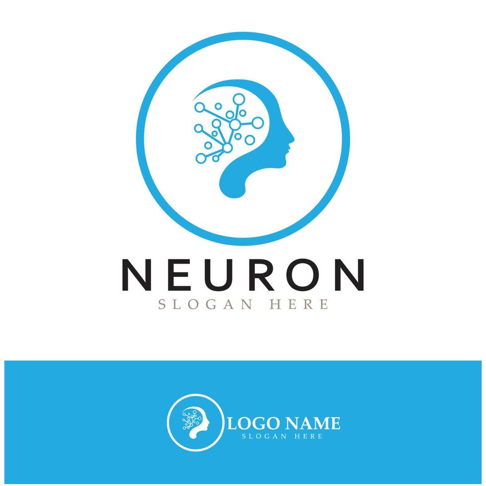 neuron logo of zenuwcel logo ontwerp, molecuul logo illustratie sjabloon icoon met vector concept