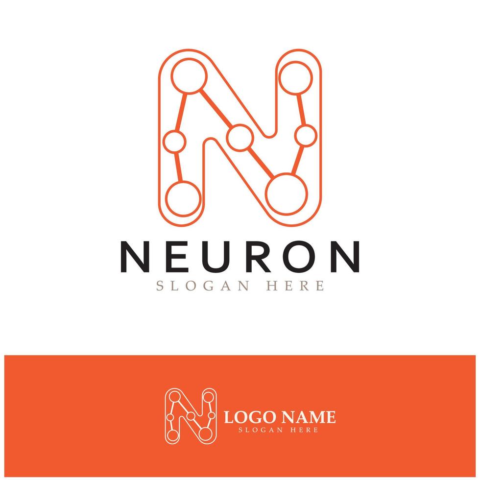 neuron logo of zenuwcel logo ontwerp, molecuul logo illustratie sjabloon icoon met vector concept