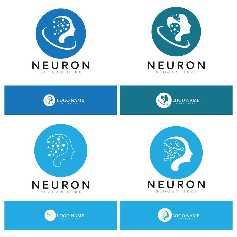 neuron logo of zenuwcel logo ontwerp, molecuul logo illustratie sjabloon icoon met vector concept