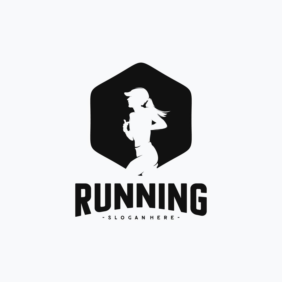 rennen logo ontwerp vector logo ontwerp