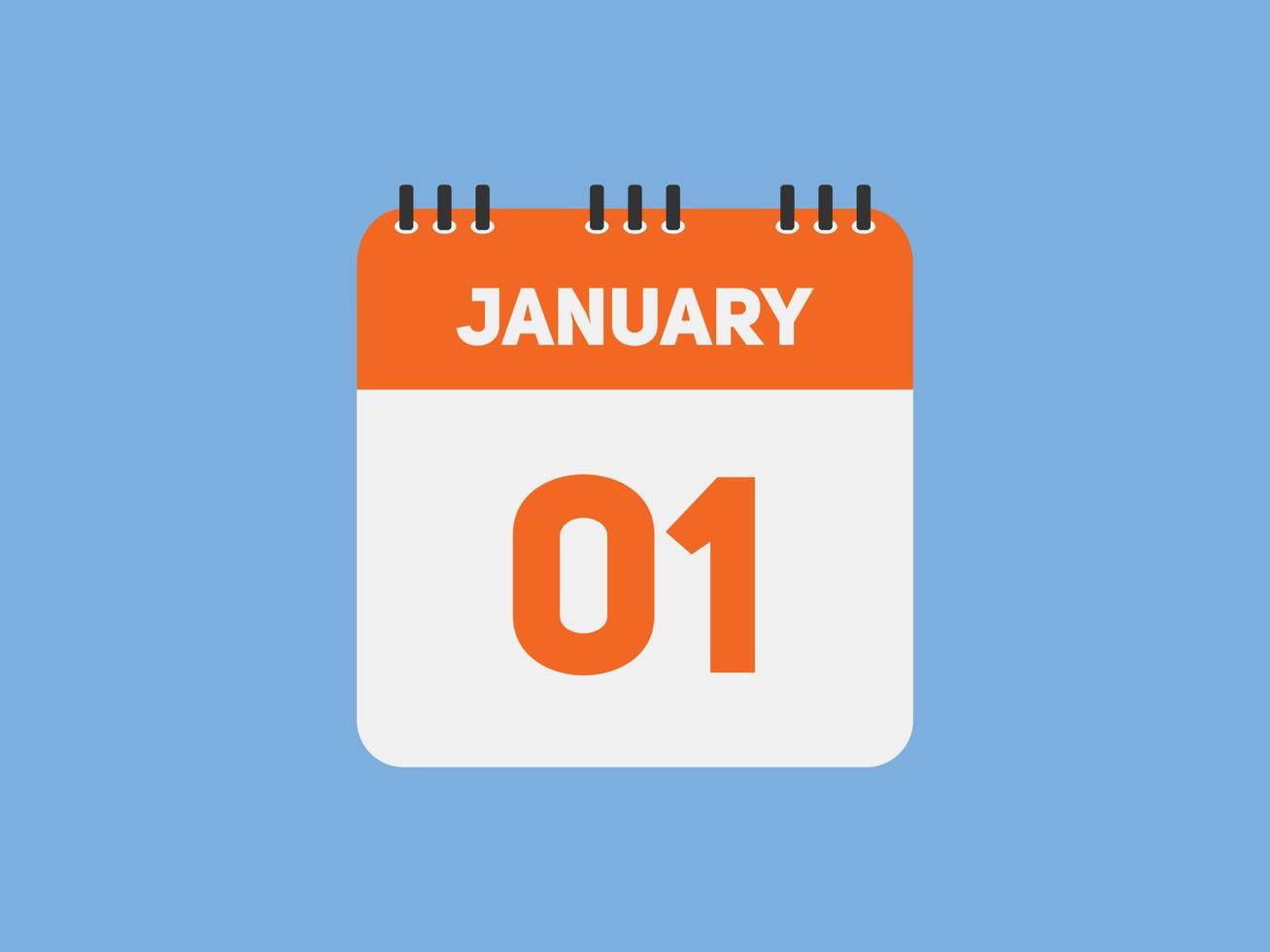 januari 1 kalender herinnering. 1e januari dagelijks kalender icoon sjabloon. kalender 1e januari icoon ontwerp sjabloon. vector illustratie