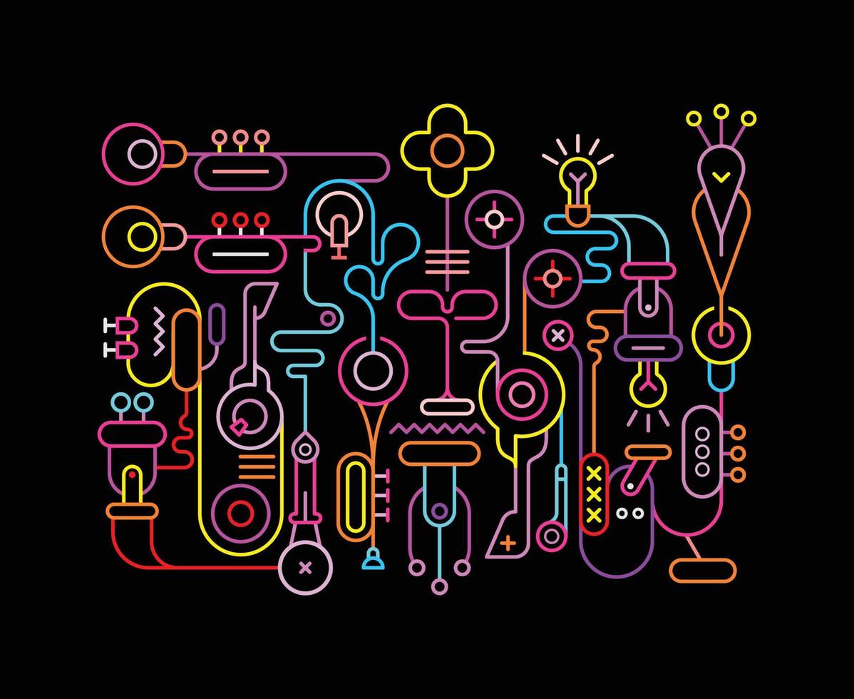 abstract kunst neon kleuren illustratie vector