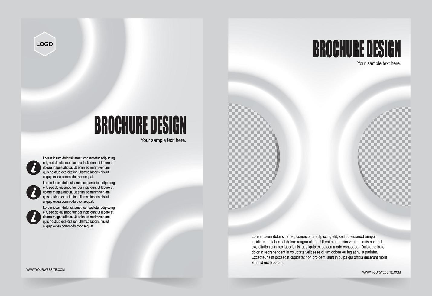 witte verloop cover brochure vector