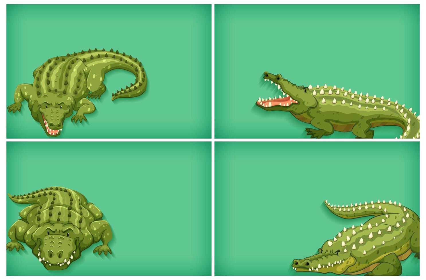achtergrond sjabloonontwerp krokodillen vector