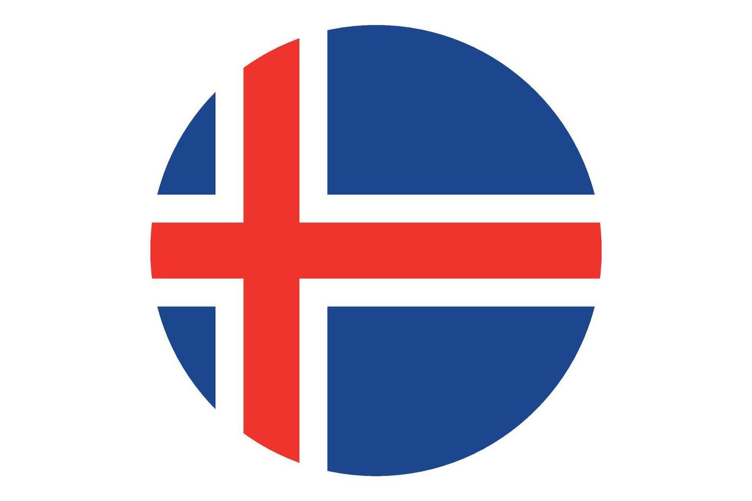 cirkel vlag vector van IJsland