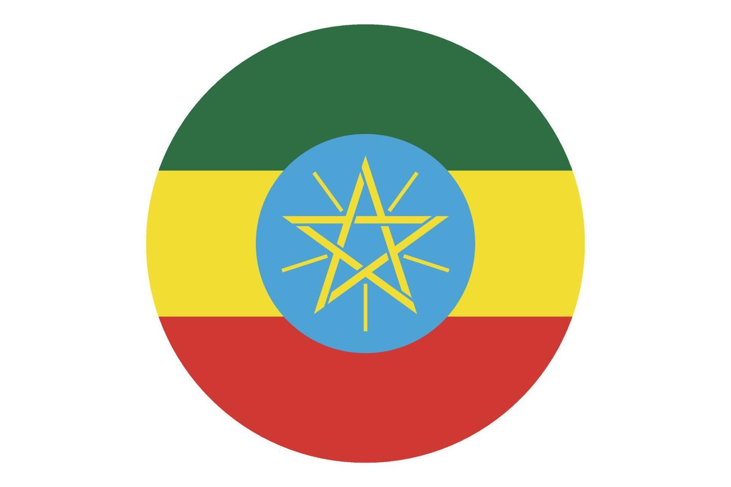 cirkel vlag vector van Ethiopië Aan wit achtergrond.