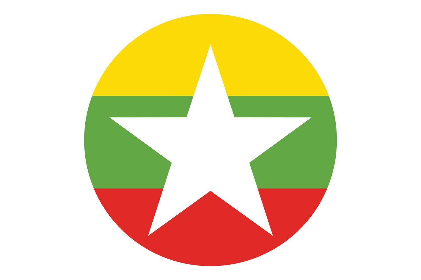 cirkel vlag vector van Myanmar