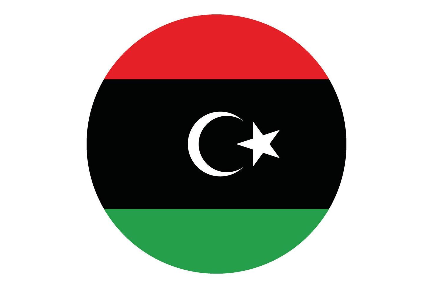 cirkel vlag vector van Libië Aan wit achtergrond.
