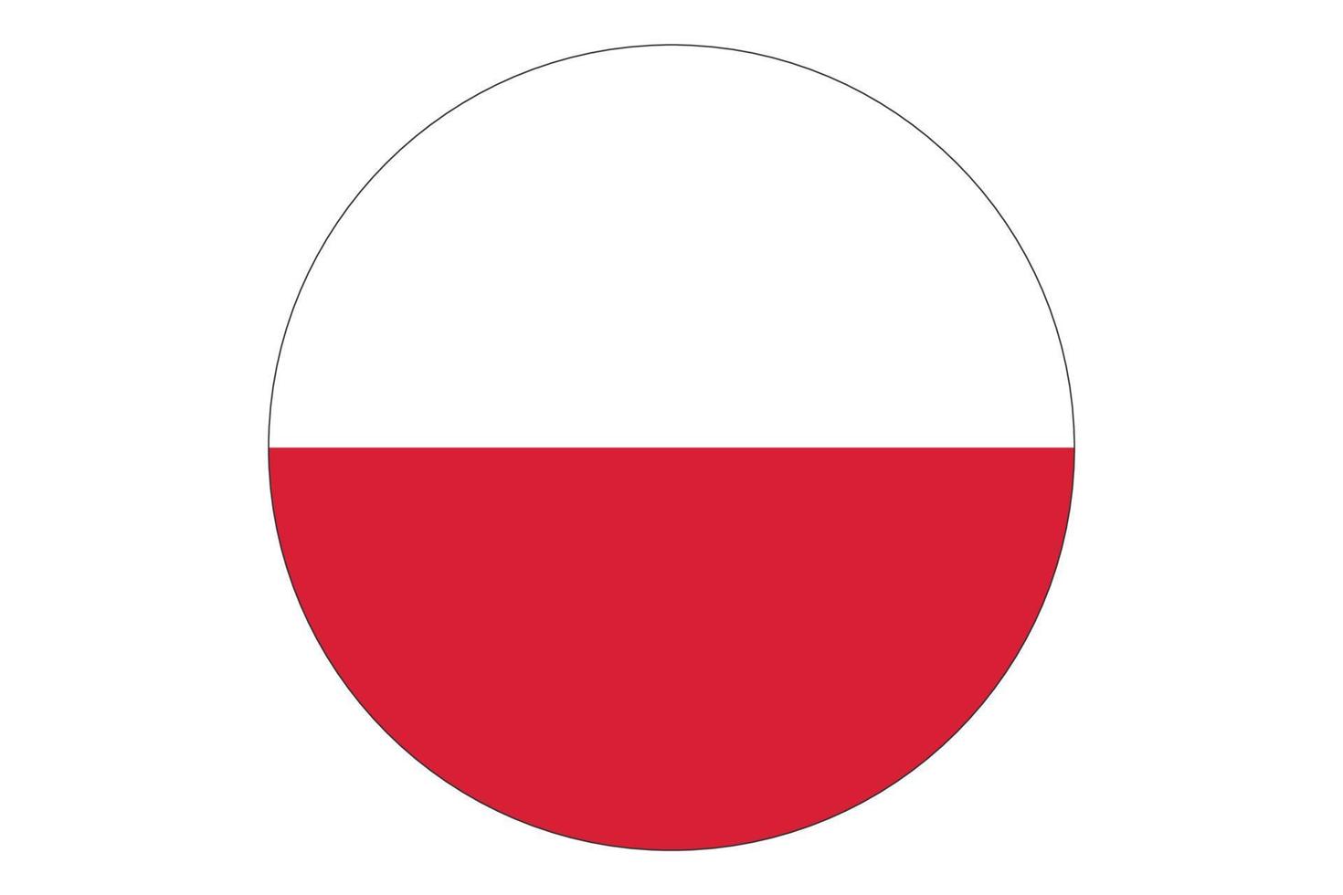 cirkel vlag vector van Polen