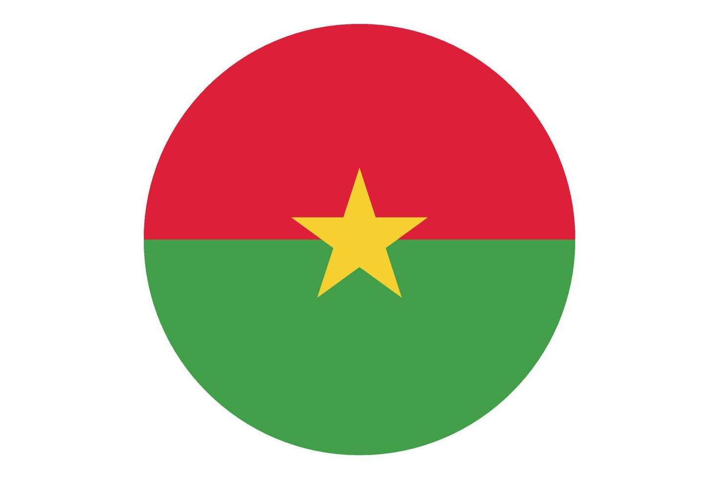 cirkel vlag vector van Burkina faso Aan wit achtergrond.