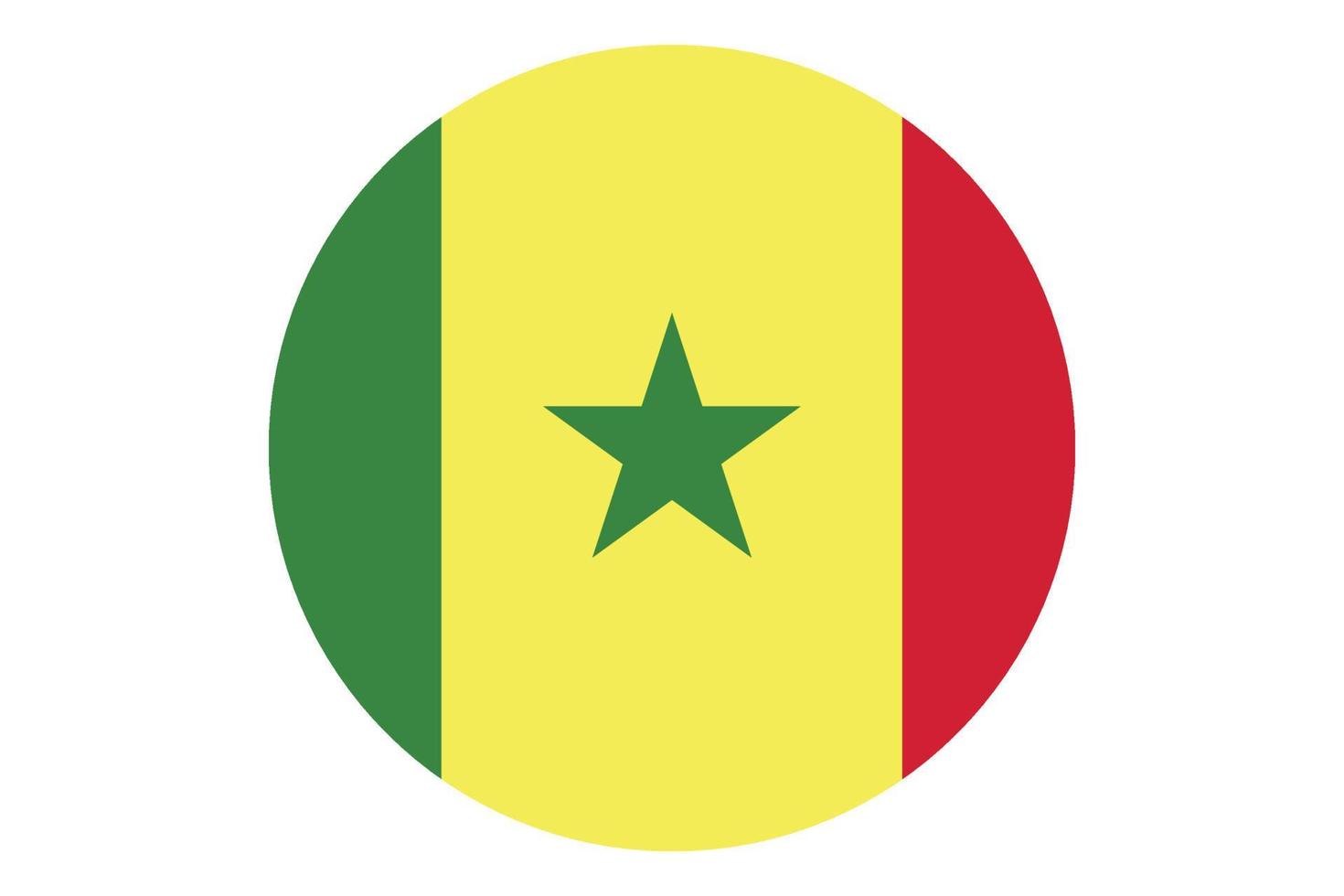 cirkel vlag vector van Senegal Aan wit achtergrond.