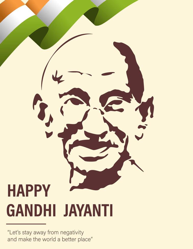 gelukkig Gandhi Jayanti vector illustratie. mohanda's karam chandra Gandhi verjaardag.