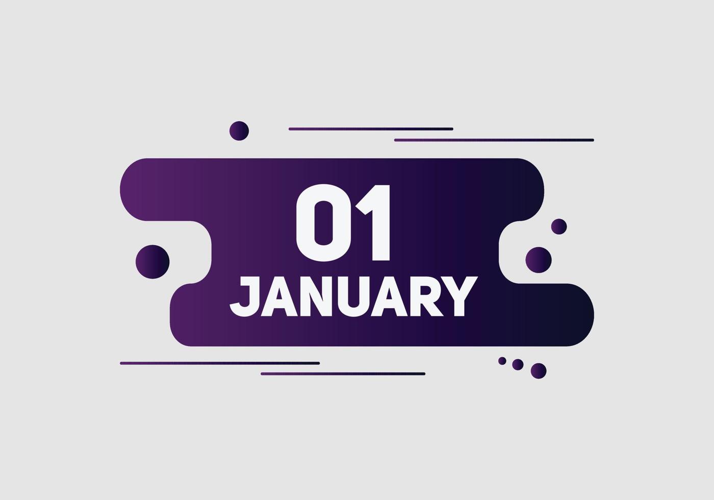 januari 1 kalender herinnering. 1e januari dagelijks kalender icoon sjabloon. kalender 1e januari icoon ontwerp sjabloon. vector illustratie