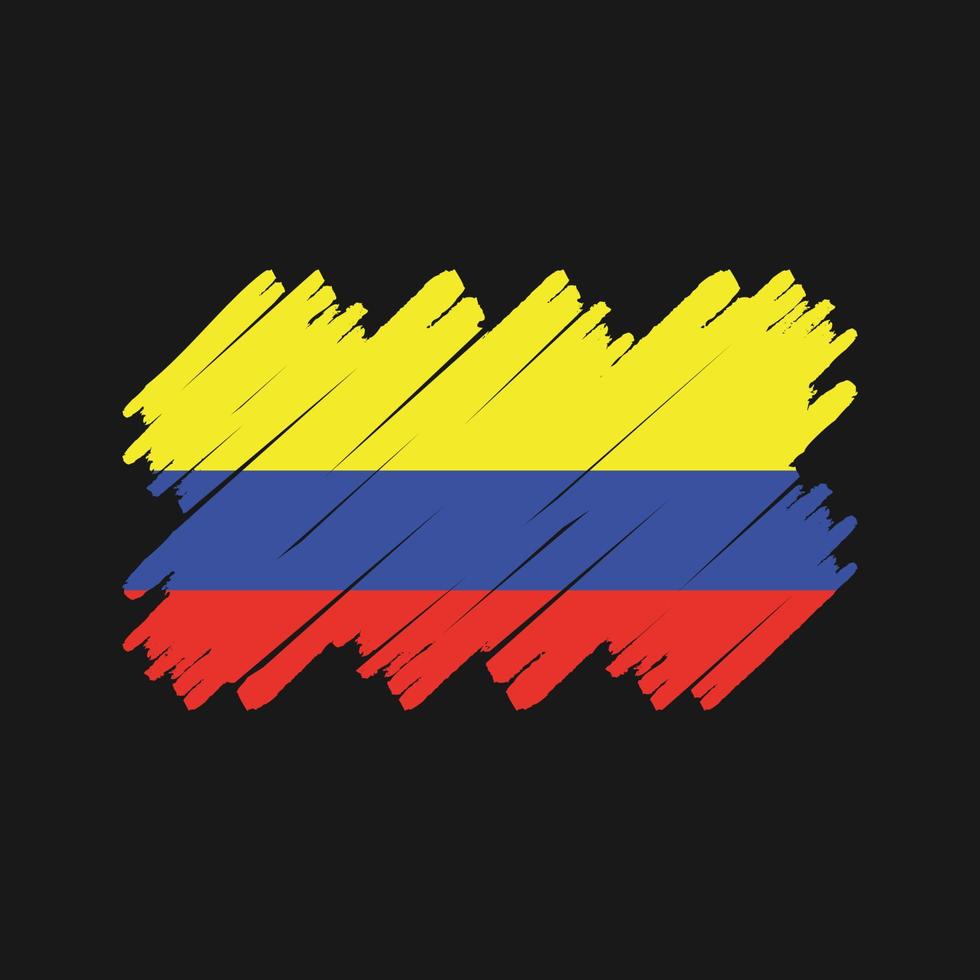 Colombia vlag borstel. nationale vlag vector