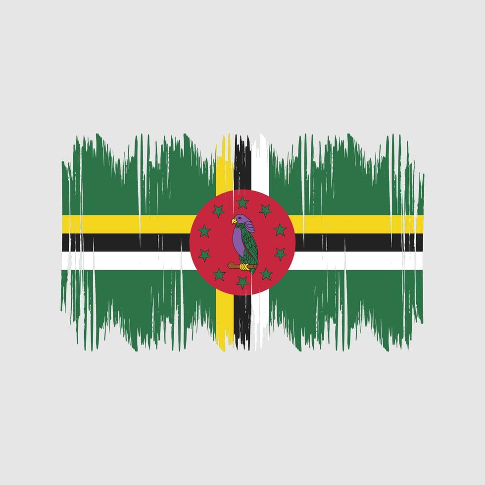 dominica vlag struik slagen. nationaal vlag vector