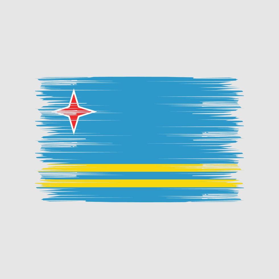 aruba vlag borstel. nationale vlag vector