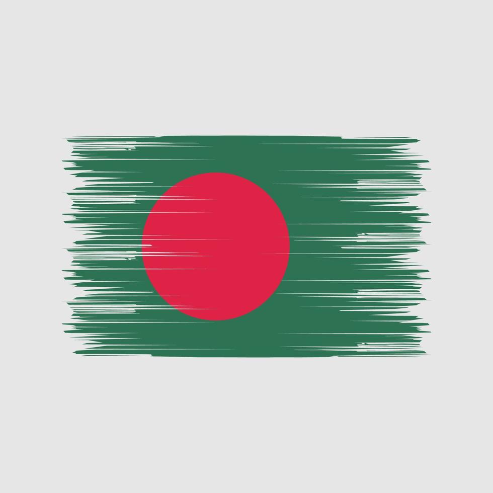 vlagborstel van Bangladesh. nationale vlag vector