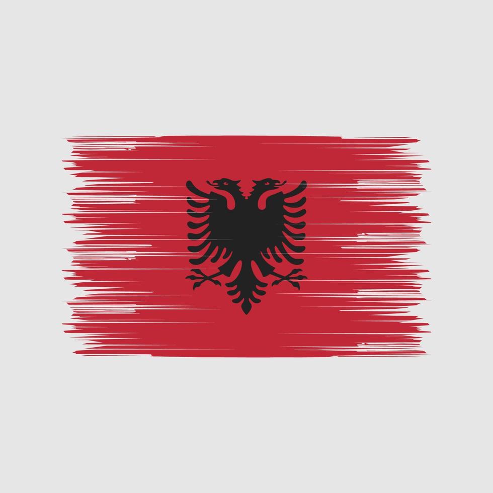 Albanese vlagborstel. nationale vlag vector