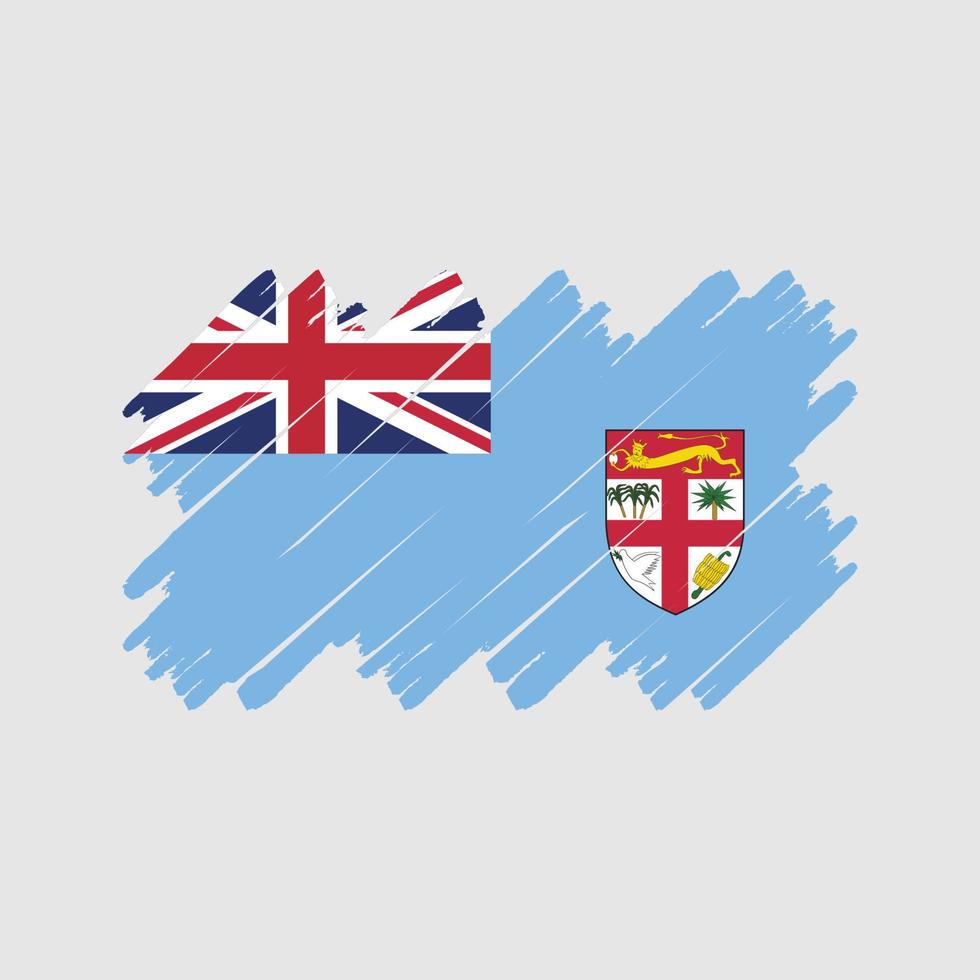 Fiji vlag borstel. nationale vlag vector