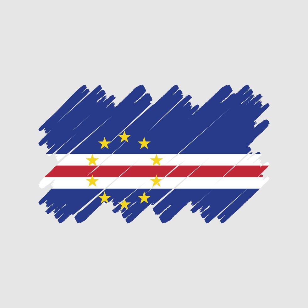 Kaapverdische vlagborstel. nationale vlag vector