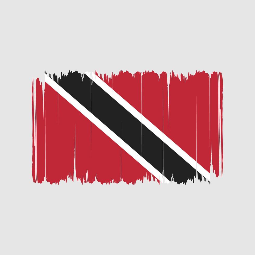 trinidad en tobago vlag penseelstreken. nationale vlag vector