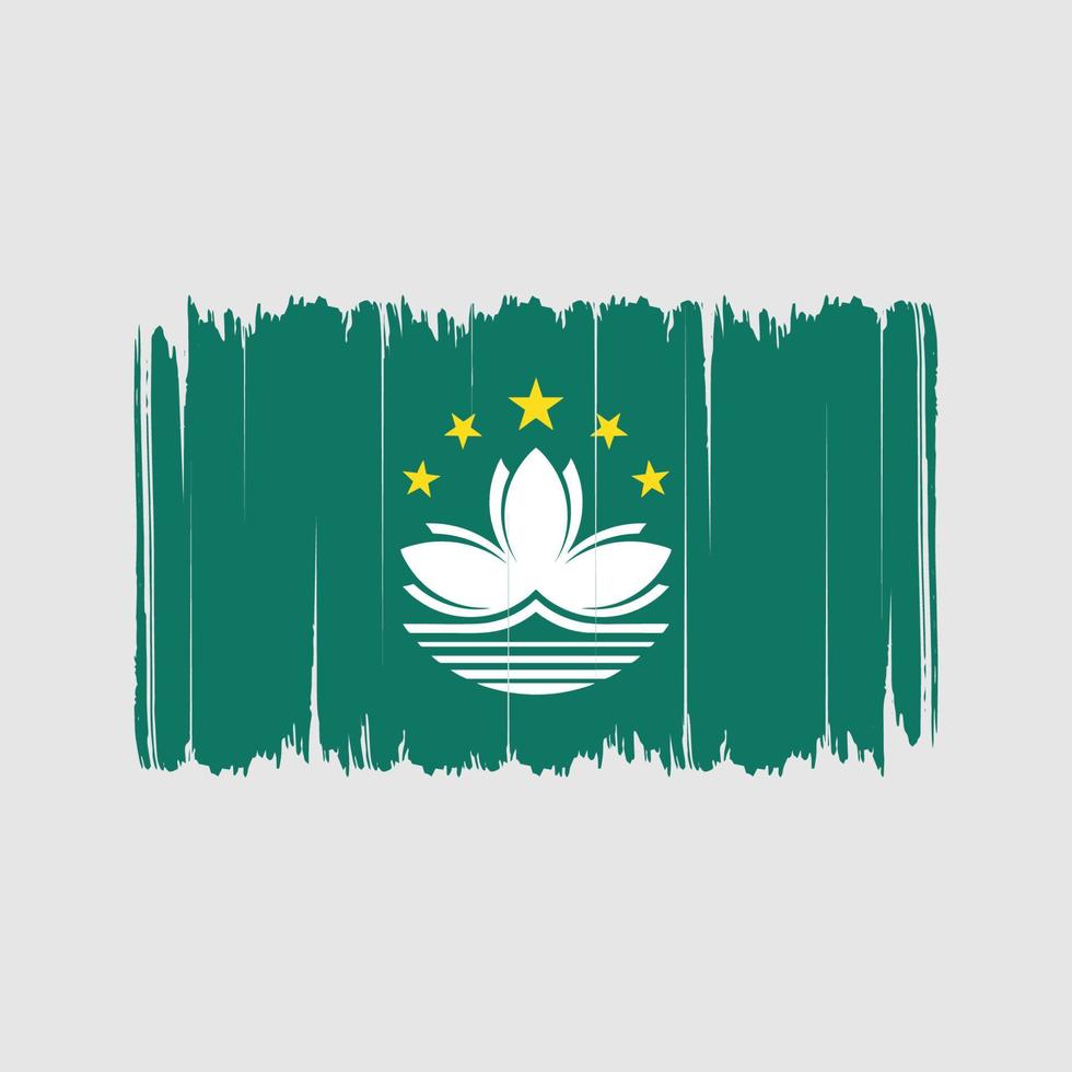 Macau vlag penseelstreken. nationale vlag vector