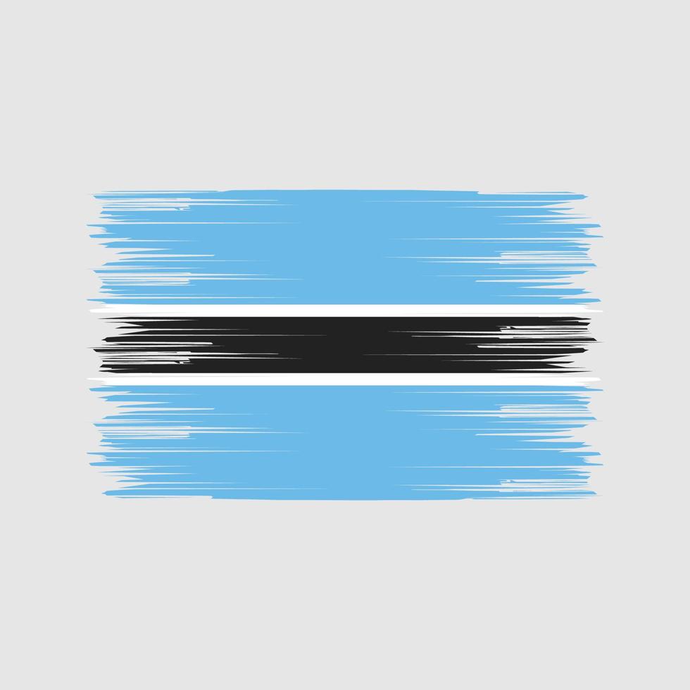 Botswana vlagborstel. nationale vlag vector