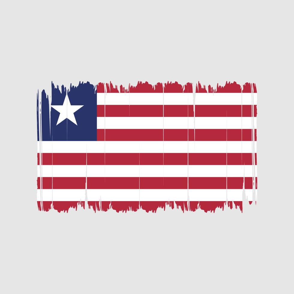 Liberia vlag penseelstreken. nationale vlag vector