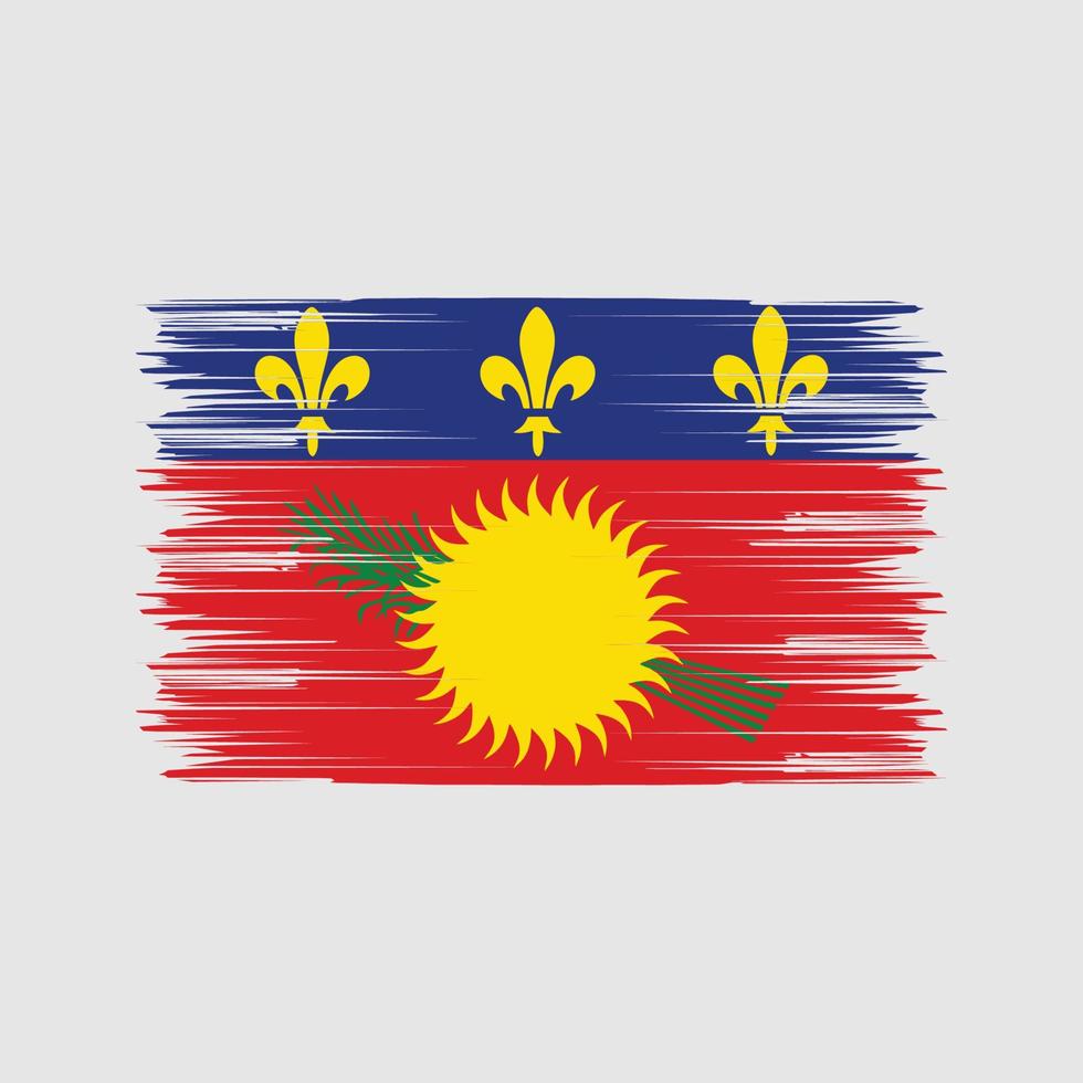 guadeloupe vlagborstel. nationale vlag vector