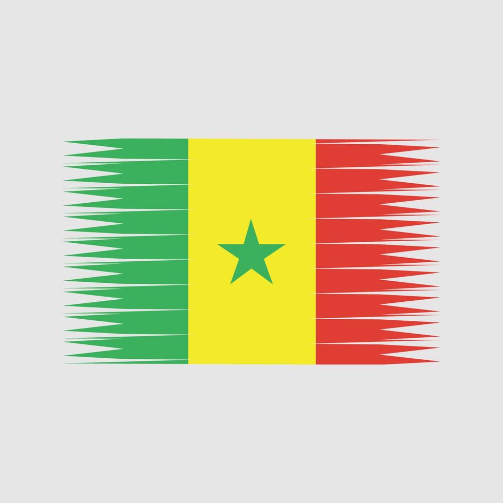 Senegal vlag vector. nationale vlag vector