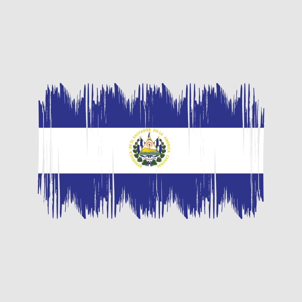 el Salvador vlag struik slagen. nationaal vlag vector