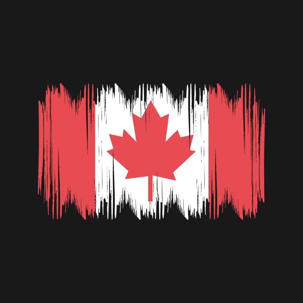 Canada vlag struik slagen. nationaal vlag vector