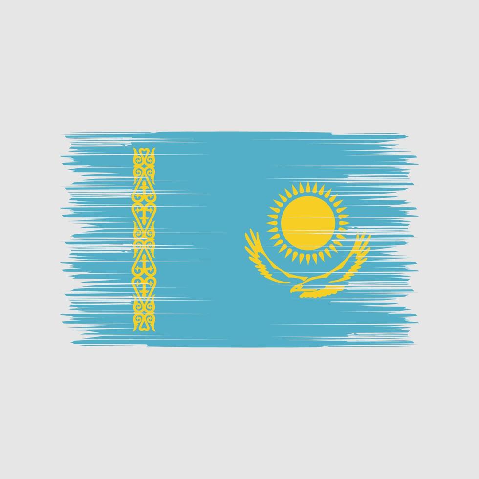 Kazachstan vlag borstel. nationale vlag vector