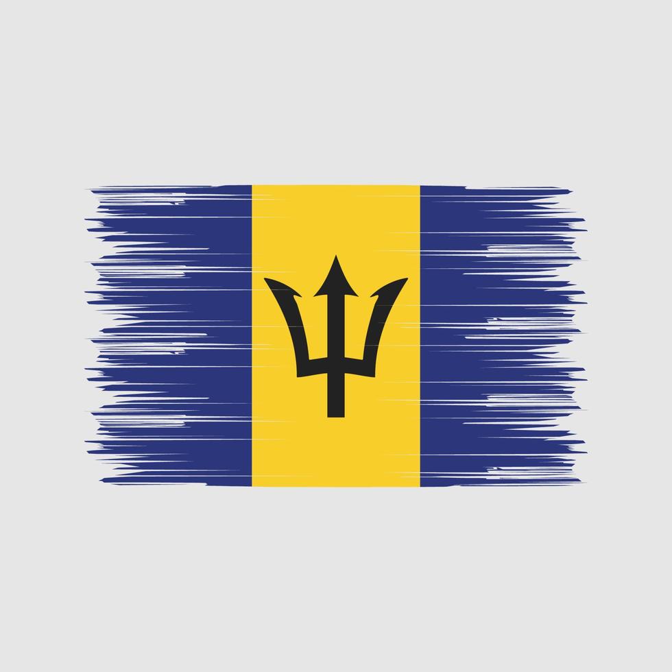 vlagborstel van barbados. nationale vlag vector