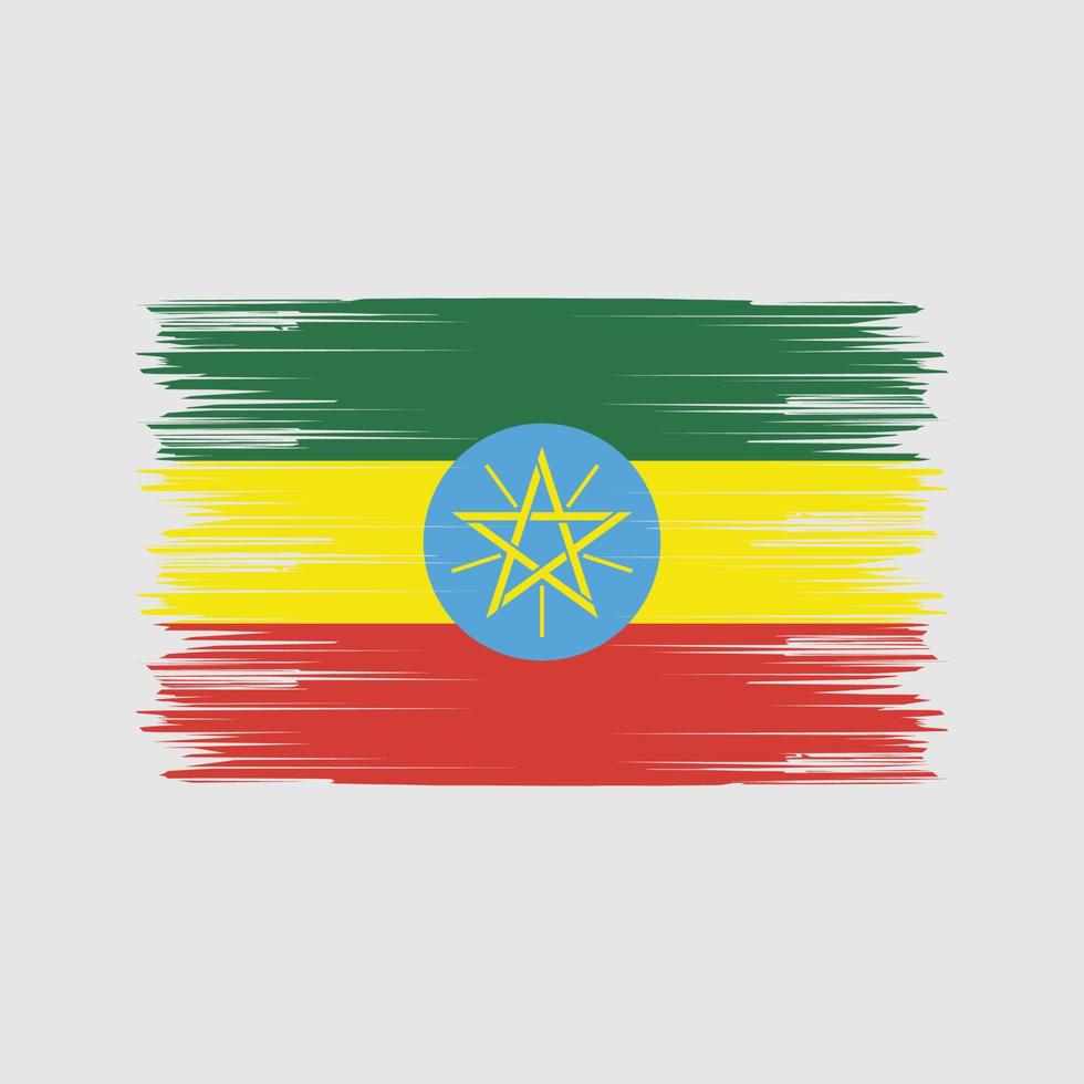 Ethiopië vlag borstel. nationale vlag vector